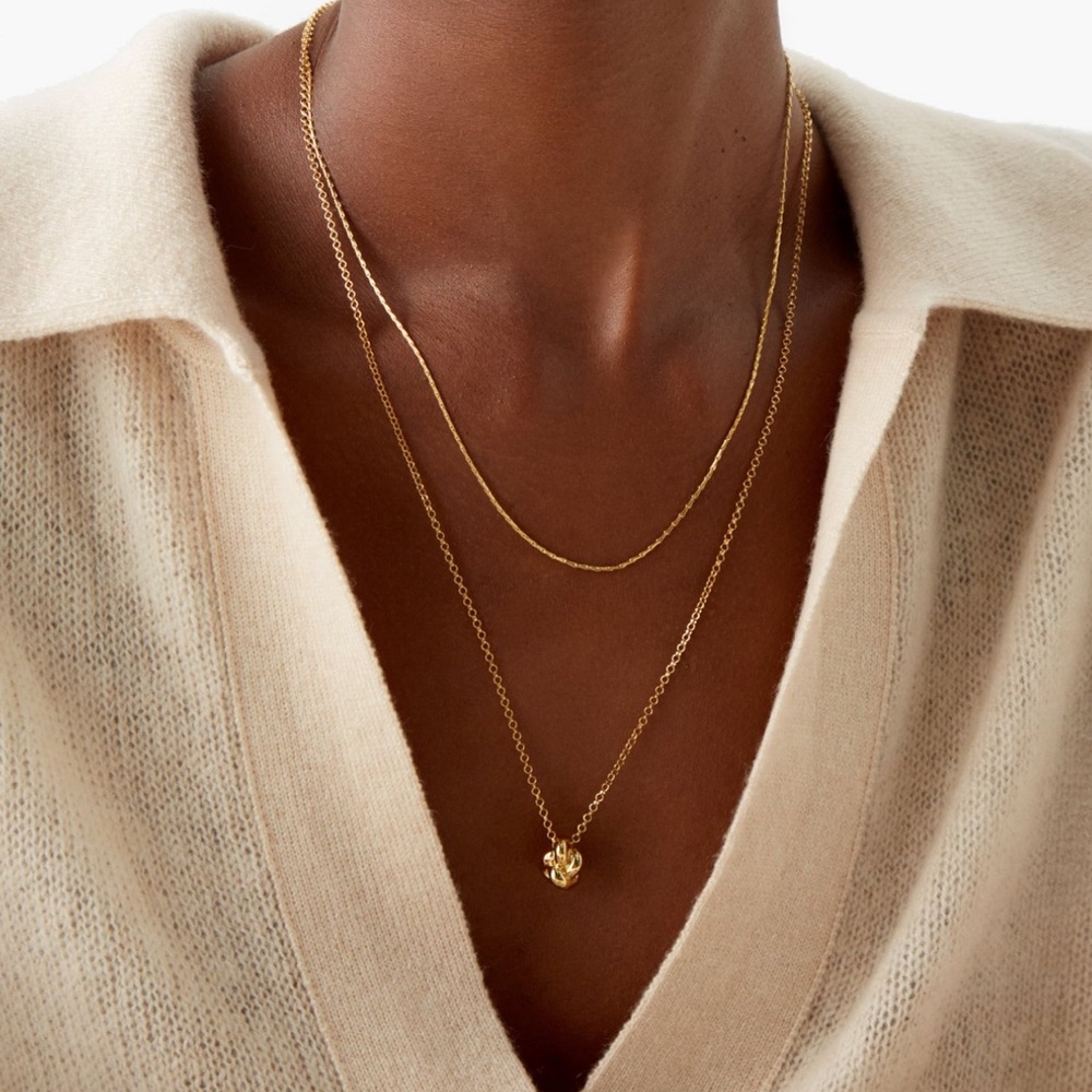 Otiumberg Knot 14k gold vermeil necklace